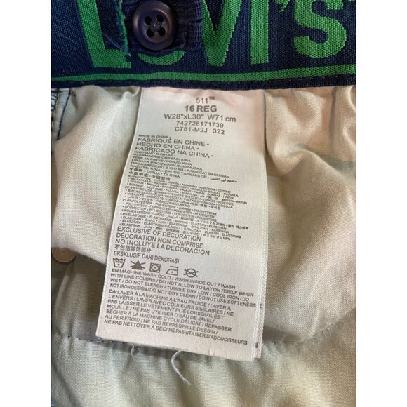 Levis 511 Blue Jeans Womens Denim 16 Regular Adjustable Straight Leg Classic - Picture 4 of 8